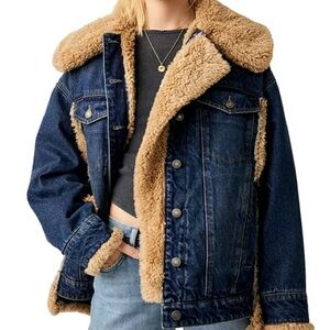 Free People Holly Cozy Denim Jacket